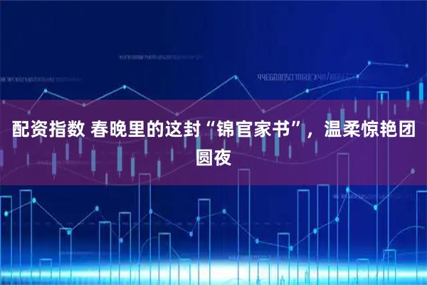 配资指数 春晚里的这封“锦官家书”，温柔惊艳团圆夜